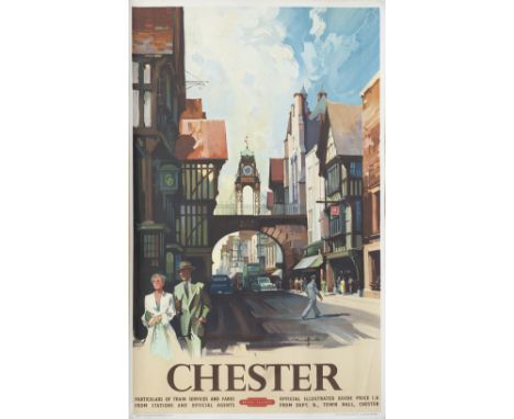 Poster BR(M) CHESTER by Claude Buckle published in 1957. Double Royal 25in x 40in. In good condition with minor edge tears.