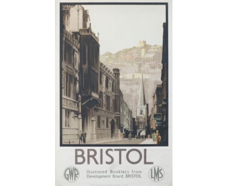 Poster GWR/LMS BRISTOL by Claude Buckle. Double Royal 25in x 40in. In very good condition with minor folds. A rare poster.