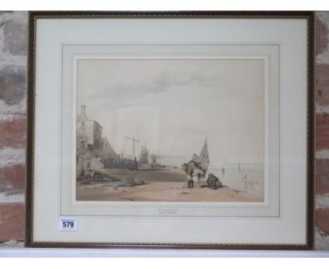 A watercolour of Deal Kent enscribed to mount W. Collins R A Deal Kent - unsigned with The Parker Gallery label verso - 25 cm