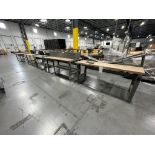 (4) Global Wood Butcher Block Shop Tables Top6' x 30"