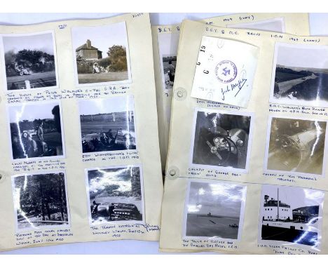 Collection of 105 original photographs depicting motor racing, 1948-50, including Stirling Moss, St John "Jock" Horsfall (two