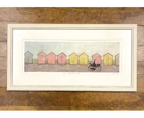Sam Toft (British, b. 1964). It's a Beautiful Day, limited edition giclee print numbered 130/295, signed l.r., 23cm by 66cm, 