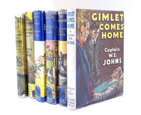 Johns, W. E. Gimlet Comes Home, first edition, Hodder &amp; Stoughton, 1946, illustrated by W. Stead, unclipped dust-jacket, 