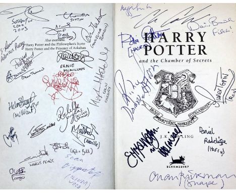 Rowling, J. K. Harry Potter and the Chamber of Secrets, first deluxe edition, fourth issue, signed by the cast of the film, L