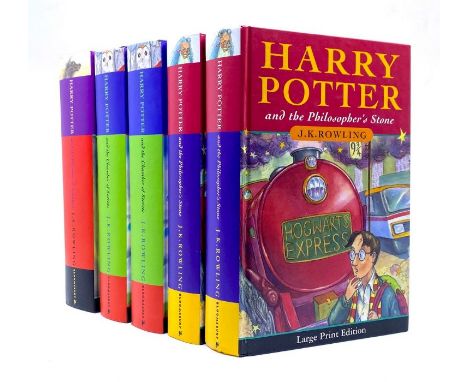 Rowling, J. K. Harry Potter and the Philosopher's Stone, first large print edition, first issue, London: Bloomsbury, 2001, ha