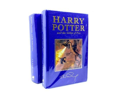 Rowling, J. K. Harry Potter and the Goblet of Fire, two first deluxe editions, both stated 'First Edition', London: Bloomsbur