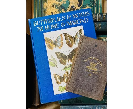 Mixed collection of books, mostly late-Victorian, to include Butterflies and Moths at Home and Abroad, by H. Rowland-Brown, L