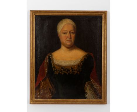 Anonymer Meister des 18./19. Jahrhunderts.Öl auf Leinwand im Holzrahmen; Portrait einer adeligen Dame aus der Familie des Jos