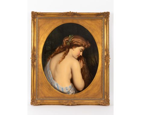 von Zadorecki, Marcel Johann (1878-1939).Öl auf Leinwand; "Portrait einer jungen Dame, Rückenansicht"; rechts signiert "M. Za