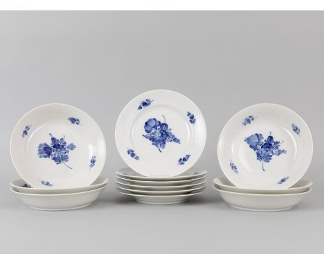 Royal Copenhagen, Blue Flower Braided, six coffee cups with