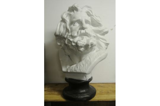 Collectables A Large Plaster Bust Of A Bearded Man In The