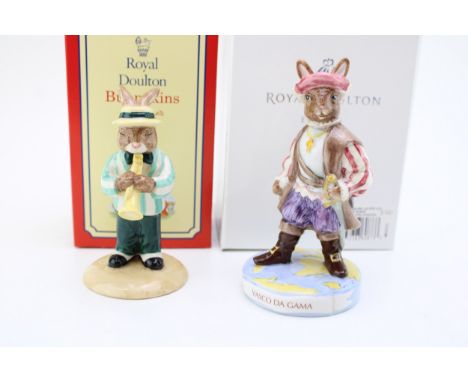 Two boxed Royal Doulton limited edition Bunnykins to include Trumpet Player and Vasco De Gama DB413, with certificates (2).  