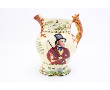 Crown Devon Fieldings musical John Peel jug, 19.5cm tall, working.  In good condition with no obvious damage or restoration.