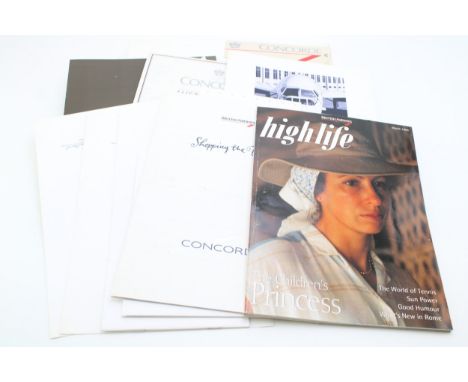 British Airways Concorde flight plan gift set including Concorde March Review, Concorde Flight Certificate, Concorde brochure