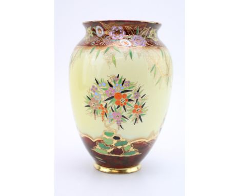 Carlton Ware mandarin tree vase, height 17.5cm  good condition, no signs of restoration or damage, slight wear to top rim