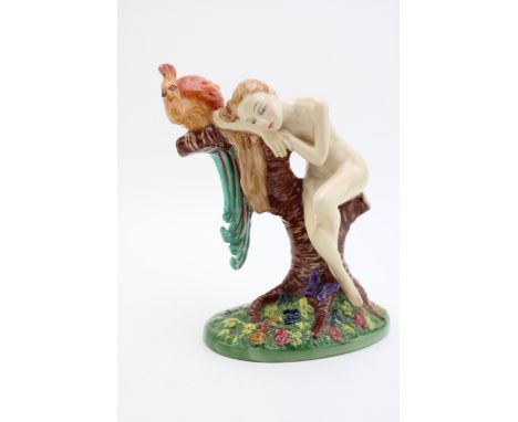 Carlton Ware figure 'The Carlton Girl Bird of Paradise', 51/600, 19.5cm tall.  In good condition with no obvious damage or re