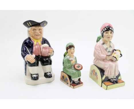 Kevin Francis Toby jugs to include Little Vic, Little Clarice and a smaller Clarice Cliff trial jug (3).  In good condition w
