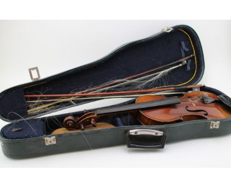 A violin, the two-piece back 35.5cm long excluding button, paper label inscribed 'Hieronimus Amati Cremonensis Fecit Anno Sal