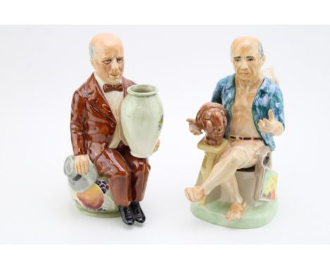 Two Kevin Francis Toby jugs to include Picasso and William Moorcroft (2 - seconds).  In good condition with no obvious damage