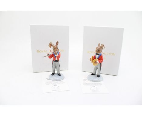 Two boxed Royal Doulton limited edition Bunnykins to include Cymbal Player DB394 and Flute Player DB391, with certificates (2
