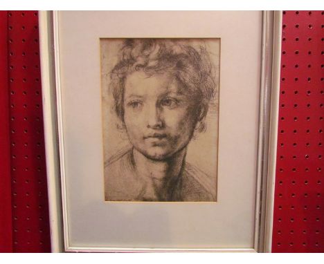 A framed and glazed portrait of young female, 23cm x 16cm