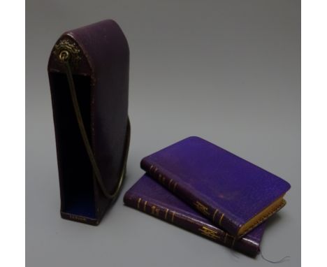 Edwardian Book of Common Prayer &amp; Hymns Ancient and Modern, pub London, purple calf gilt, inscribed Rose Hinds with Best 