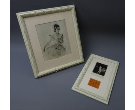 Ballet - photo of Margot Fonteyn as Odine, signed Margot Fonteyn Arias and a ticket from Scarborough Futurist Sat. 31st Janua