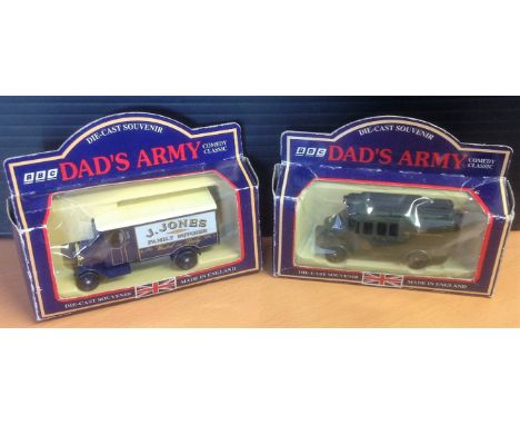 BBC Dads Army 1. 43 Die cast model collection includes 1932 BBC Outside Broadcast Recording Dennis Limousine and J. Jones But