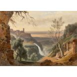 Französisch, um 1830. Blick auf Tivoli.