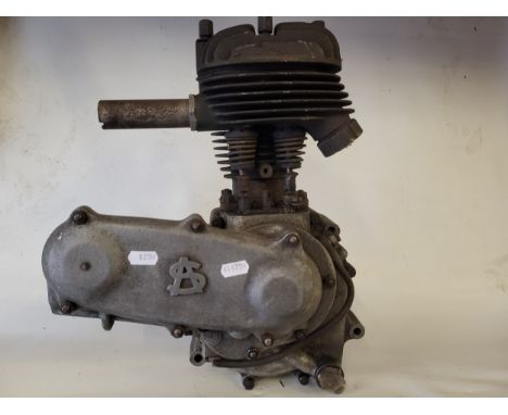 A Sturmey Archer single cylinder motorcycle engine. Serial number BSR033 RSJ 403