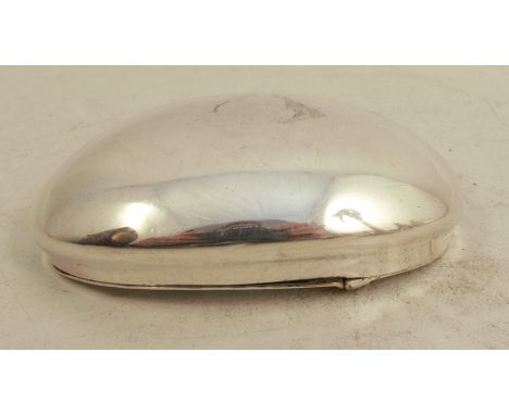 A 19th&nbsp;century snuff box, of curved oval form, engraved J Woodcock 1891, length 3ins