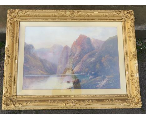 R Elliot, pair of oil on canvas, Scottish loch scenes, 29ins x 30ins