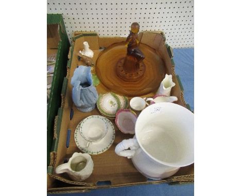 A collection of porcelain to include a Royal Worcester loving mug, shape number 3743, height 7.25ins, a Royal Worcester dish 