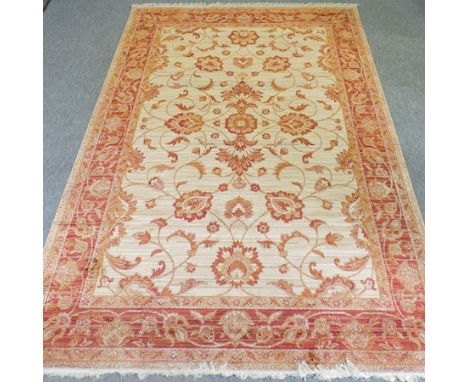 A Ziegler carpet, with all over foliate designs, on a cream ground, 280 x 200cm