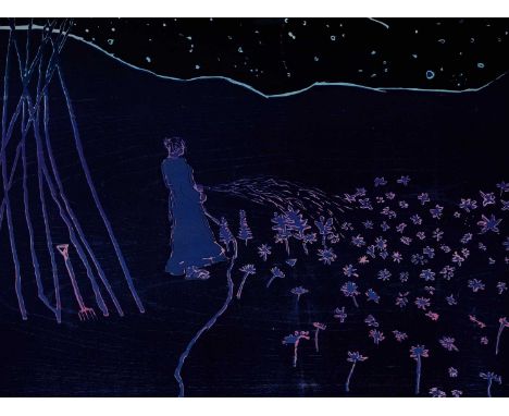 Tom Hammick (b.1963)Stars and Flowers 2022Signed by Tom Hammick (in pencil to margin lower right)Reduction woodcut 59.5 x 80c