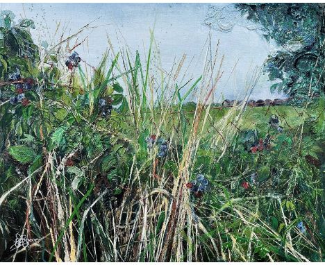 Emma Spence (b.1984)Heading to Lucinda's Signed (in oil lower left) and further signed (in pen to reverse)Mixed media40 x 50c