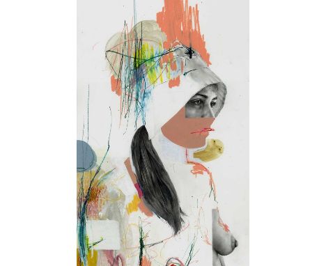 Patrick Morales-Lee (b.1976)Portrait of a Mother No.0Signed and dated (to verso)Pencil, oil pastels and acrylic on paper75 x 