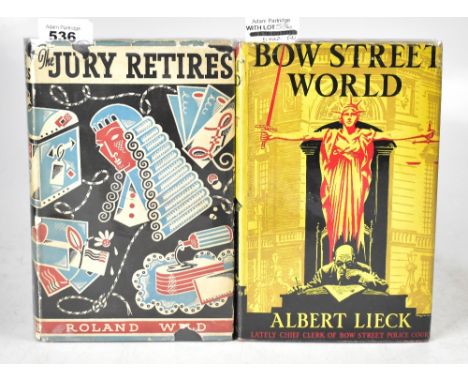 Two 1930s True Crime titles in Youngman Carter &amp; Esme Roberts designed dust jackets, comprising Roland Wild; 'The Jury Re