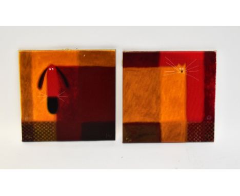 AFTER GOVINDER NAZRAN (1964-2008); two limited edition prints on box canvas, one titled 'Bo Diddley', the other titled 'Bo Ja