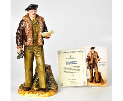 ROYAL DOULTON; a boxed limited edition figure HN3405 'Field Marshal Montgomery', no.245/1944, height 30cm, with original box 