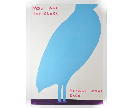DAVID SHRIGLEY (born 1968); lithograph poster, 'Please Move Back', 80 x 60cm. CONDITION REPORT Mint condition, unframed.