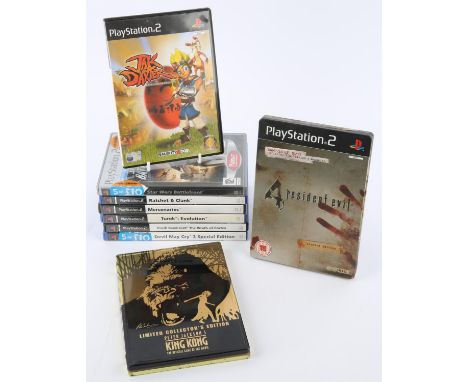 A lot containing 9 PlayStation 2 (PS2) games [9] To include: Resident Evil 4 [Limited Edition Steelbook], Peter Jackson's Kin