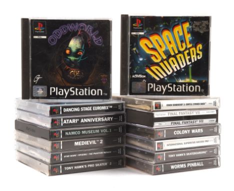 A lot containing a variety of 14 PlayStation 1 (PS1) games [14] To include: Final Fantasy VII [Platinum], Crash Bandicoot 2: 