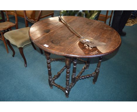 Victorian Bobbin Turned Gate Leg Oval Table 