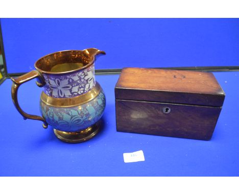 Tea Caddy and a Lustre Jug 
