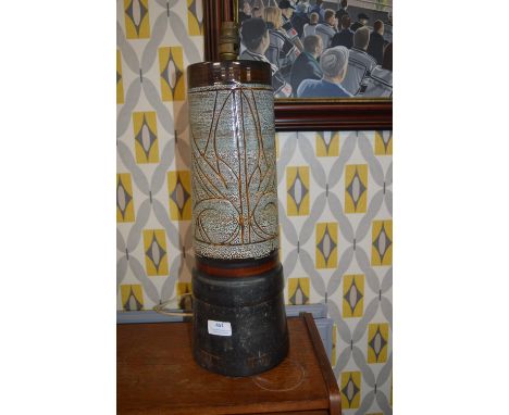 Retro Lamp Base by Celtic Pottery of Newlyn Cornwall 