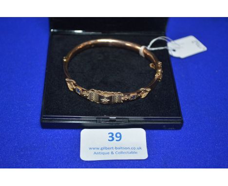 9k Gold Bangle ~8g 