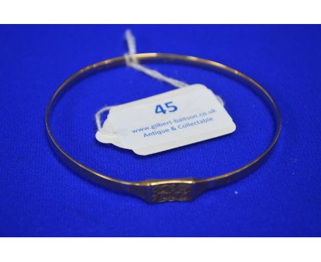 9k Gold Bangle ~14g 