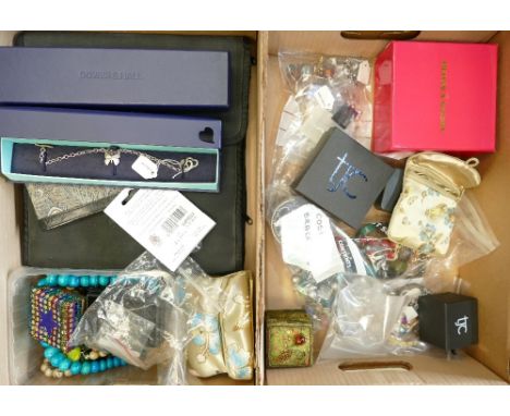 Extensive collection of vintage and more modern costume jewellery of all descriptions, a vast quantity. In two trays. 