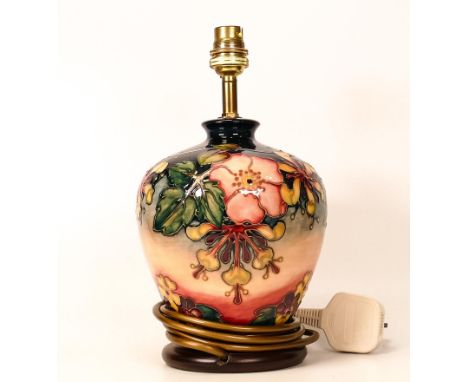 Moorcroft Oberon Patterned Lamp Base, height with fitting 28cm 
